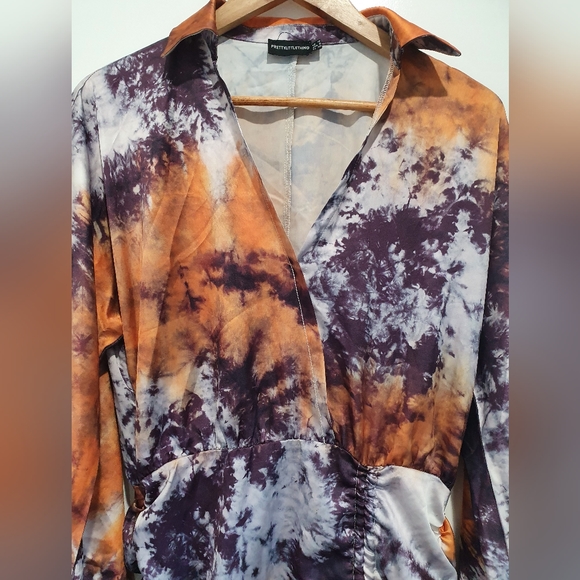 PrettyLittleThing dress with drawstring side ruching size US 8 (AUS 12 equiv) - Picture 4 of 8